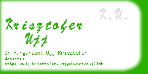 krisztofer ujj business card